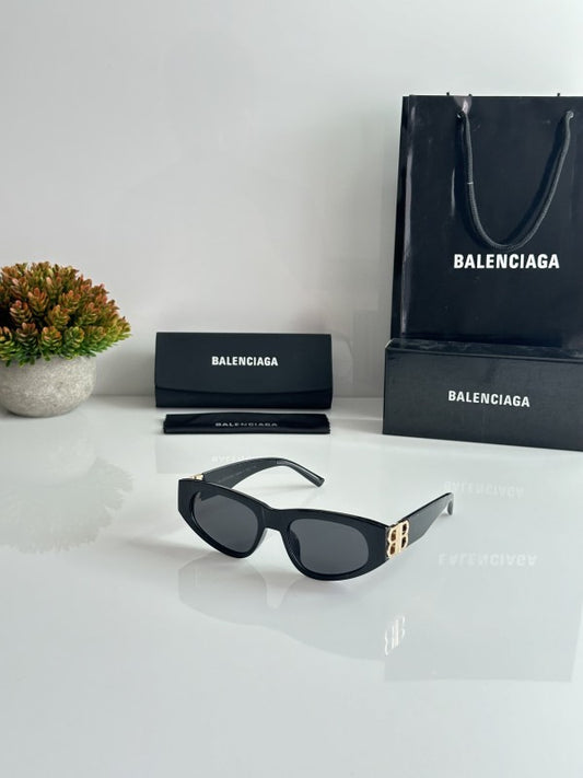 Balenciiaga Primium Unisex Gold and Black Sunglasses